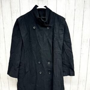 Vintage Projections Coat Women Black Peacoat Button Front Outdoor Winter Weather